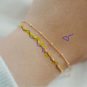 For The Seconds Solid Gold Satellite Bracelet